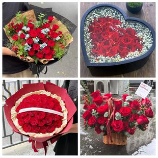 株洲攸县茶陵县炎陵县醴陵市花店同城配送女友生日情人节玫瑰花束
