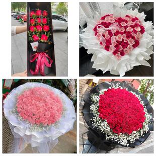 河北保定曲阳县望都县易县蠡县同城鲜花店情人节玫瑰表白女友老婆