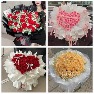 荆门东宝掇刀区京山沙洋钟祥花店同城配送女友生日情人节玫瑰花束