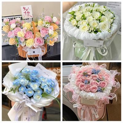上海市浦东新区高行高东张江同城鲜花店玫瑰生日花束送老婆女友
