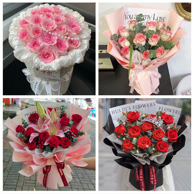 广东湛江市麻章区遂溪县徐闻县鲜花店同城配送女神节玫瑰花束礼盒