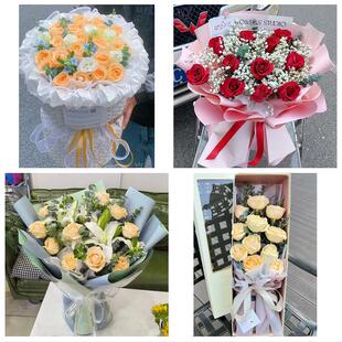 宁夏银川市永宁县贺兰县灵武市同城鲜花店情人节玫瑰表白女友老婆