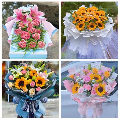 教师节送长辈生日康乃馨向日葵送上海市普陀区长征镇桃浦镇鲜花店