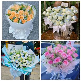 送平顶山市郏县舞钢市汝州市花店同城配送女友生日情人节玫瑰花束