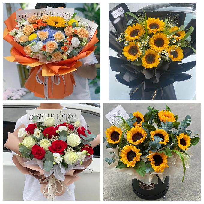 北京市顺义区旺泉高丽营镇李桥同城鲜花店向日葵玫瑰混搭生日花束