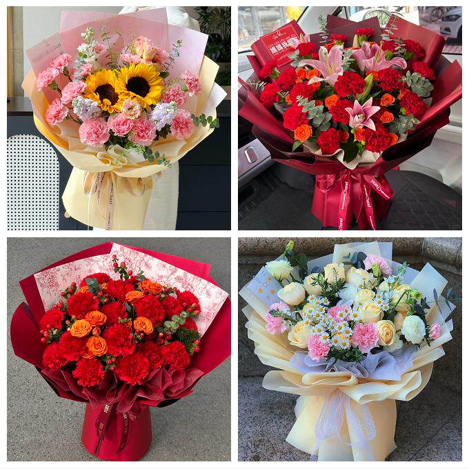 绥化市北林区望奎兰西青冈县同城鲜花店38节送长辈女士康乃馨百合