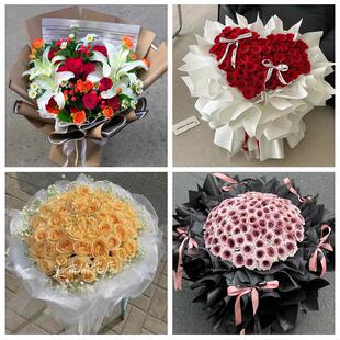 滨州市阳信无棣博兴县邹平县花店同城配送女友生日情人节玫瑰花束