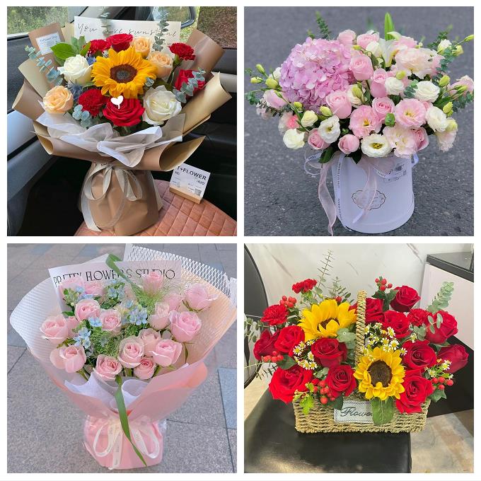 抚州市溪县资溪县东乡广昌县鲜花店同城送女朋友玫瑰混搭生日花束