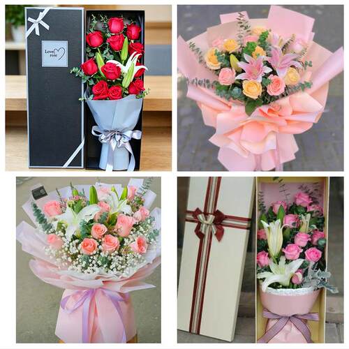 朝阳市双塔龙城区朝阳建平县鲜花店同城配送老婆香水百合玫瑰花束