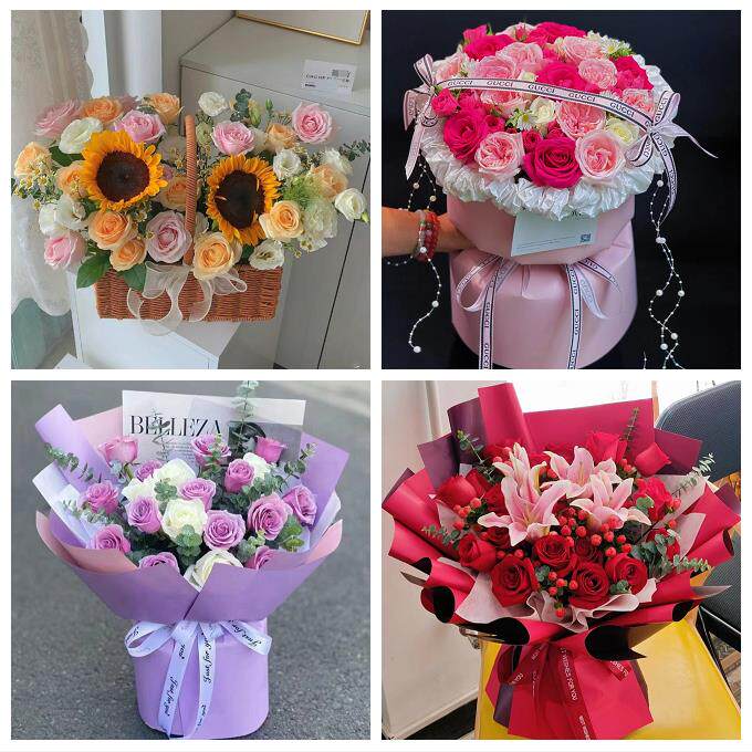 送昆明市宜良县石林县嵩明县花店同城送男女友领导玫瑰混搭鲜花束