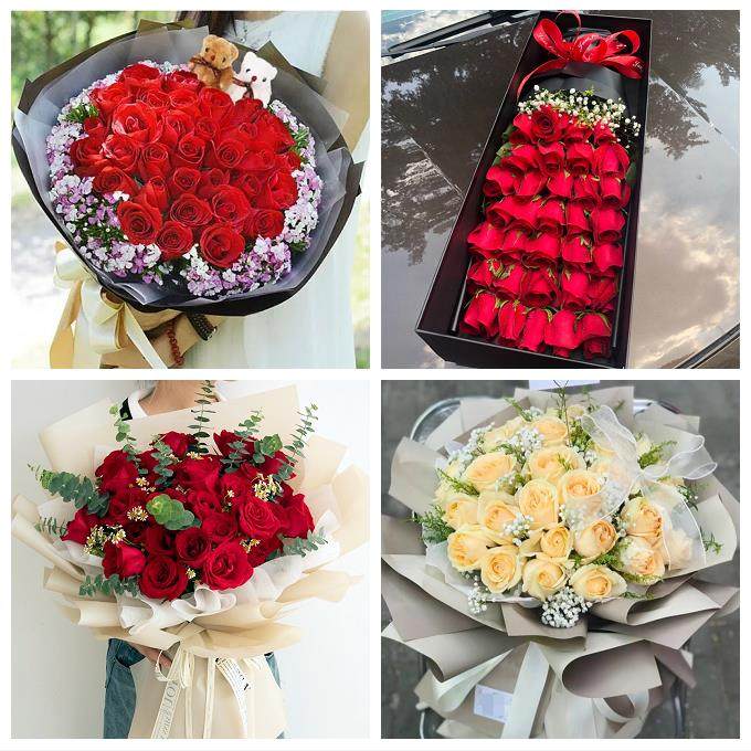 云南省丽江市华坪县宁蒗县附近鲜花店同城配送媳妇女友圣诞节玫瑰