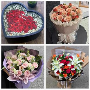 成都市成华区龙泉驿青白江区花店同城配送女友生日情人节玫瑰花束