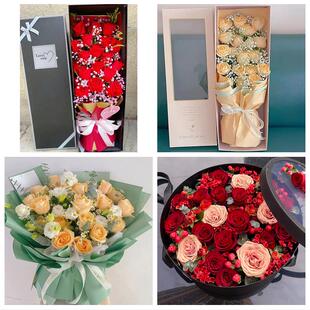 广东广州市荔湾区越秀区海珠区同城花店情人节送女友老婆玫瑰鲜花