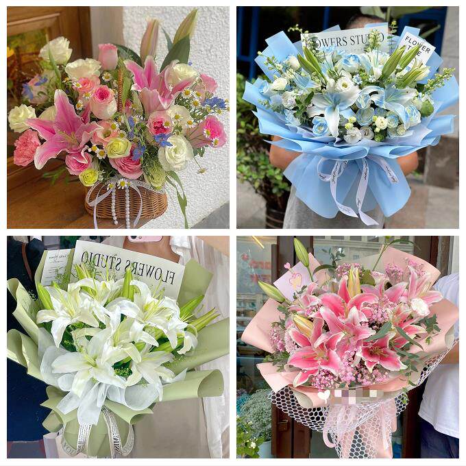 山西吕梁市交口县孝义市汾阳市鲜花店同城送玫瑰香水百合生日花束