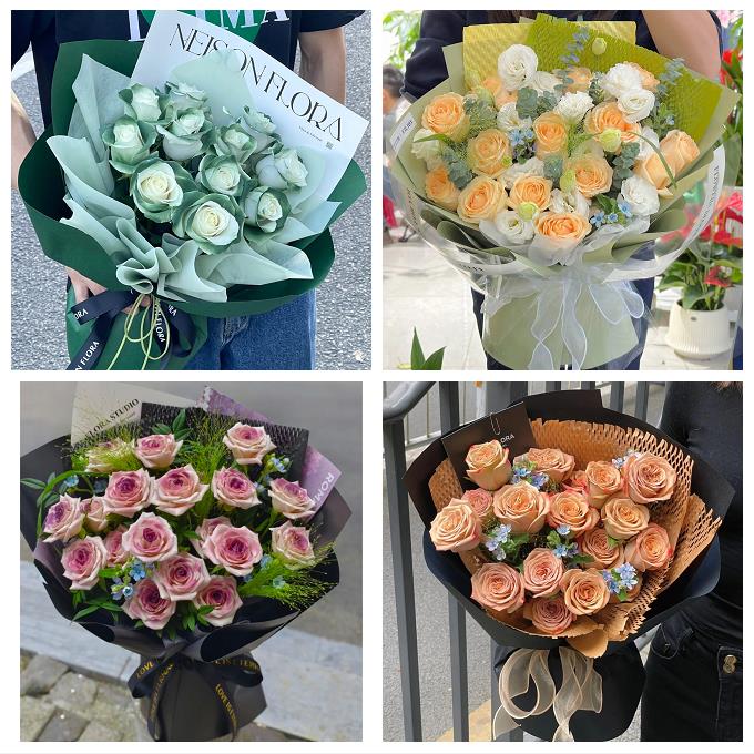 送上海市静安区北站街宝山路鲜花店卡布碎冰蓝紫玫瑰花束同城配送