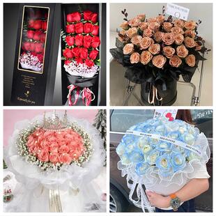 黑龙江黑河孙吴县北安五大连池同城鲜花店订33朵玫瑰送情人女朋友