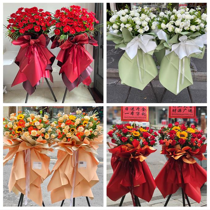 锦州市黑山县义县凌海北镇市鲜花店同城配送朋友新店开业大麦花篮