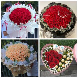 内蒙古巴彦淖尔市临河区五原县同城鲜花店订33朵玫瑰送情人女朋友