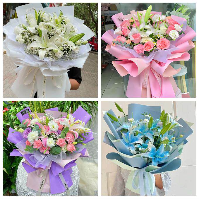 送盐城市响水县滨海县阜宁县鲜花店同城配送老婆香水百合玫瑰花束