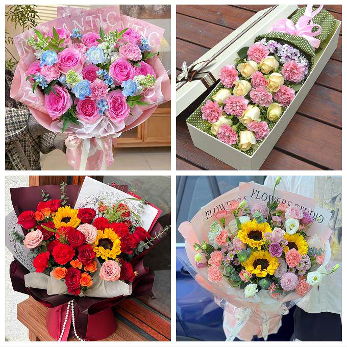 送深圳市光明新区公明龙华镇同城鲜花店康乃馨百合送父母长辈生日