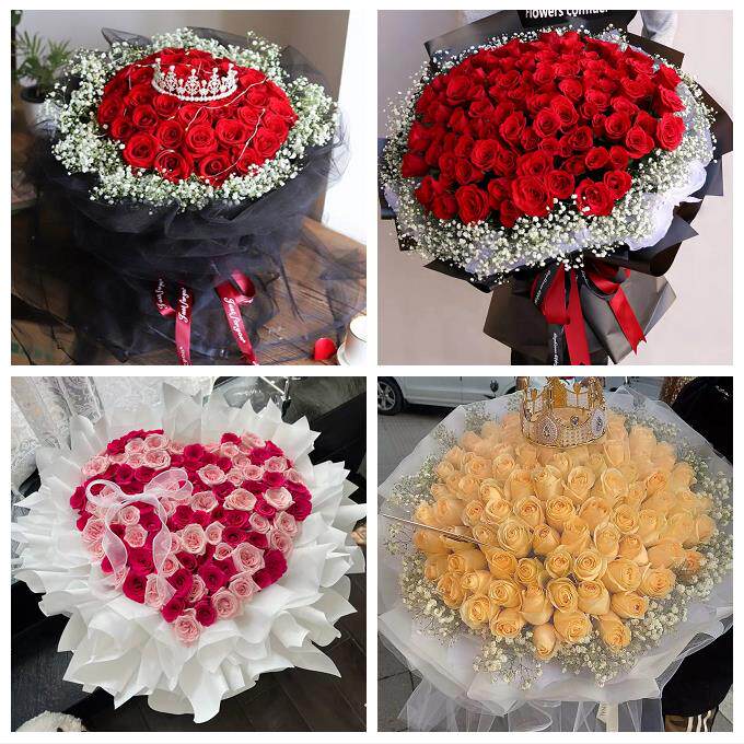 雅安市雨城名山区荥经汉源县同城鲜花店情人节表白送玫瑰花束礼盒