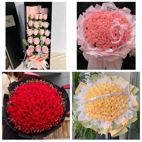 陕西西安市未央区雁塔区阎良区鲜花店同城配送女神节玫瑰花束礼盒
