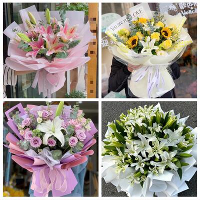 玫瑰香水百合送老婆朋友生日百色市右江区田阳田东平果县同城花店
