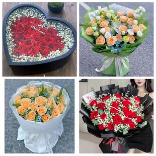 送绵阳市涪城区游仙区三台县花店同城配送女友生日情人节玫瑰花束