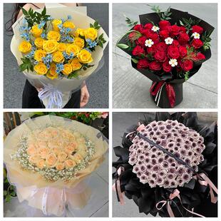 河南南阳市方城西峡镇平内乡县同城花店送女朋友玫瑰订生日鲜花束