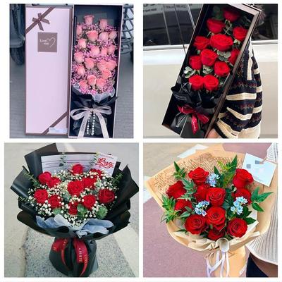 山东滨州市沾化区惠民县阳信县同城花店情人节送女友老婆玫瑰鲜花