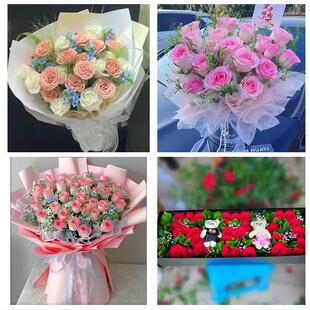 二连浩特市锡林浩特市多伦县花店同城配送女友生日情人节玫瑰花束