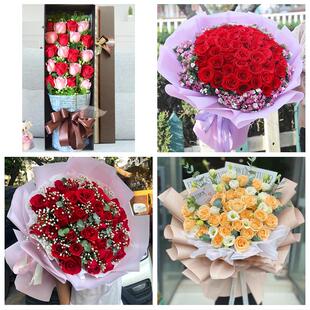 女神节订红玫瑰送松原市长岭县乾安县扶余市同城鲜花店送女友老婆