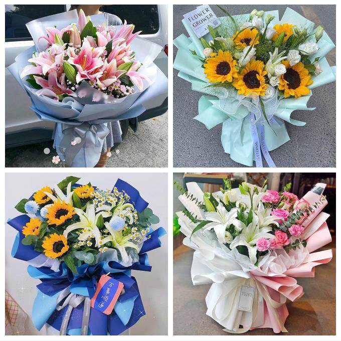 咸阳市泾阳县乾县礼泉永寿县鲜花店同城配送老婆香水百合玫瑰花束