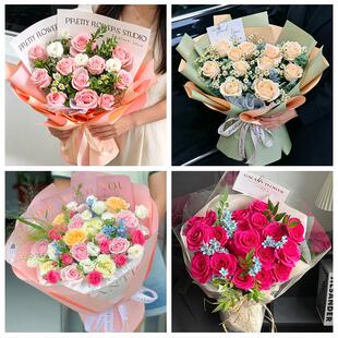 北京市石景山区八角古城苹果园鲜花店同城配送女友七夕情人节玫瑰