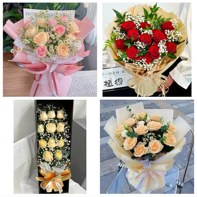 淄博市周村区桓台高青沂源县同城鲜花店情人节表白送玫瑰花束礼盒