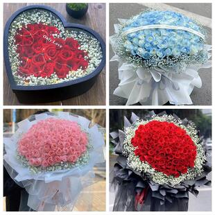 四川达州市大竹县渠县万源市花店同城配送女友生日情人节玫瑰花束