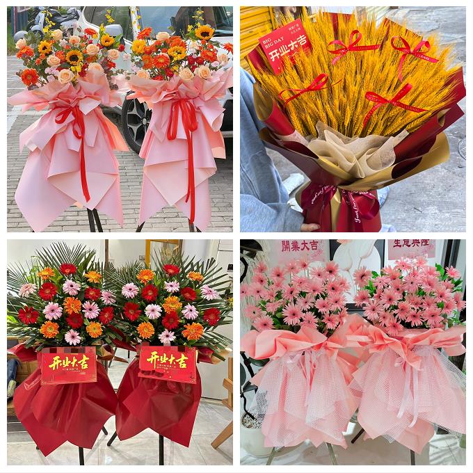 南通市如东启东如皋市海门市同城花店送朋友新店鲜花大麦开业花篮
