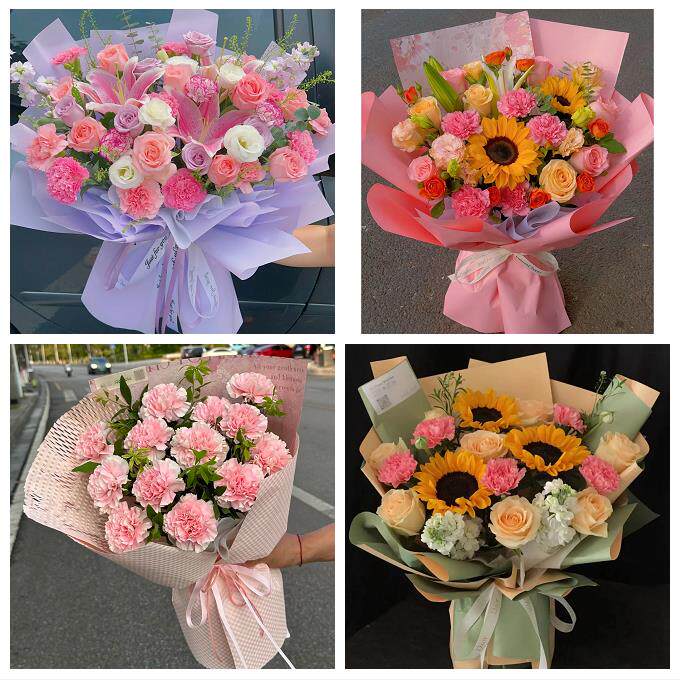 宝鸡市渭滨金台陈仓区凤翔县同城鲜花店38节送长辈女士康乃馨百合