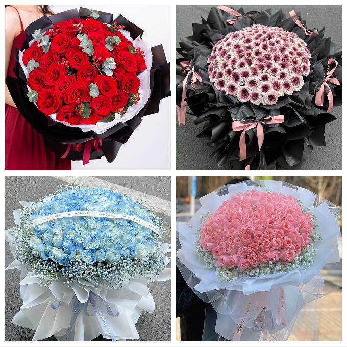 南充市顺庆高坪嘉陵区阆中市花店同城配送女友生日情人节玫瑰花束