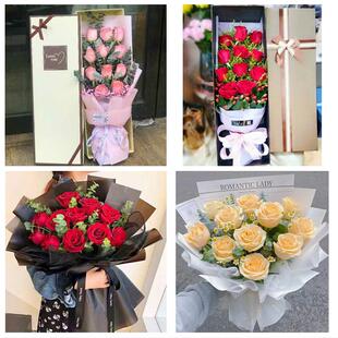 济南长清区平阴济阳县商河县鲜花店同城送女朋友闺蜜女神节红玫瑰