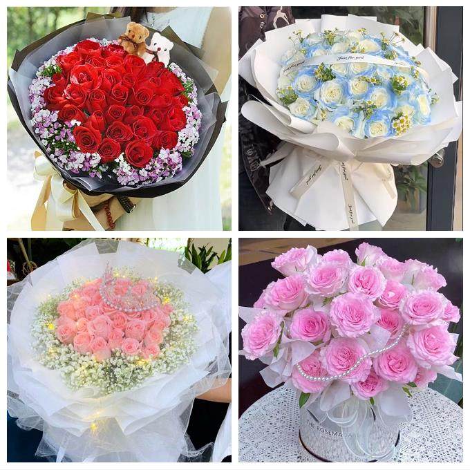 云南玉溪市通海县华宁县易门县鲜花店同城配送媳妇女友圣诞节玫瑰