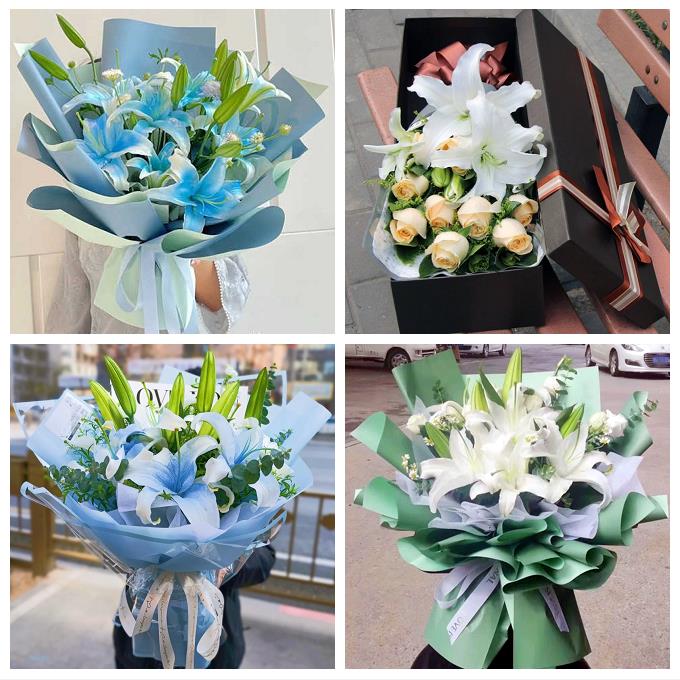 河南洛阳市孟津县新安县栾川县同城鲜花店送老婆玫瑰百合生日花束