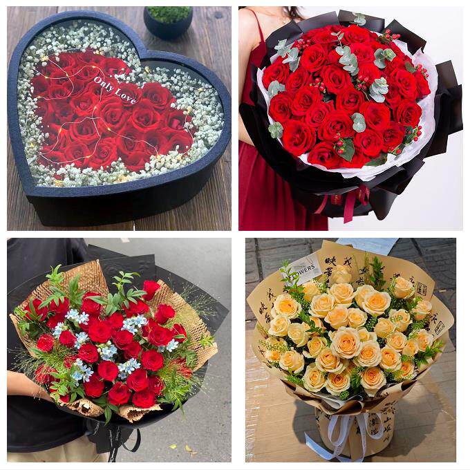 送四川省内江市资中县隆昌县花店同城配送女友生日情人节玫瑰花束