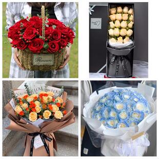 大理州大理市漾濞祥云宾川县同城鲜花店情人节表白送玫瑰花束礼盒