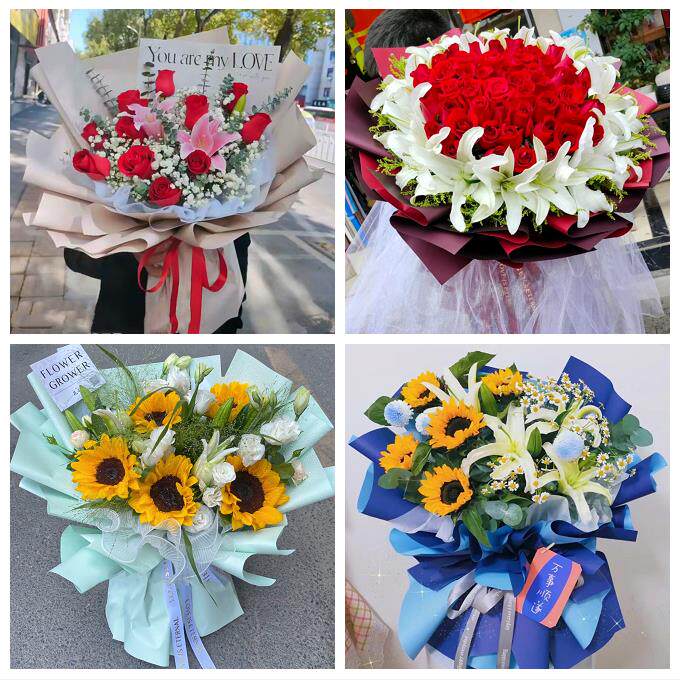 锦州市黑山县义县凌海北镇市鲜花店同城配送老婆香水百合玫瑰花束