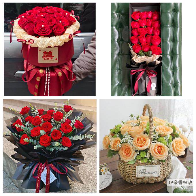 女神节订红玫瑰上海市奉贤区南桥奉城庄行镇同城鲜花店送女友老婆