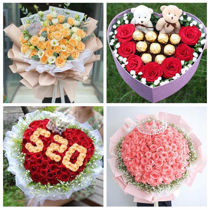 女神节订红玫瑰送昆明市宜良县石林县嵩明县同城鲜花店送女友老婆