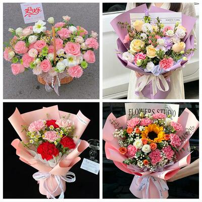 雅安市石棉天全芦山县宝兴县同城鲜花店送父母亲节康乃馨百合花束