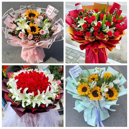 张家口市怀安怀来涿鹿赤城县鲜花店同城配送老婆香水百合玫瑰花束