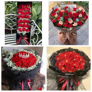 玉溪市红塔江川区澄江通海县同城鲜花店情人节表白送玫瑰花束礼盒